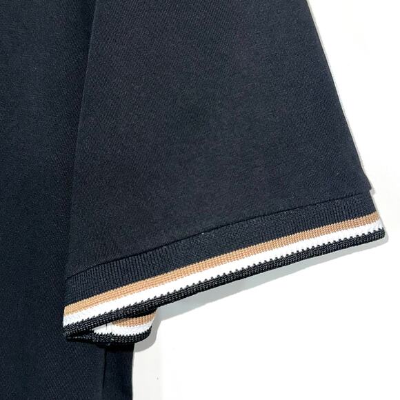 BOSS Hugo Boss Black Thompson 04 Short Sleeve Stripe Trim Cotton T-Shirt Size L - Picture 14 of 16